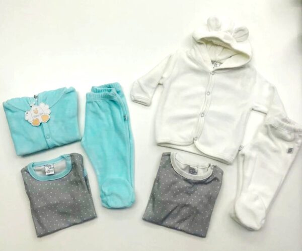 Set de 3 Piezas Plaush - Body + Saquito + Ranita - BABY SKIN cod.6360