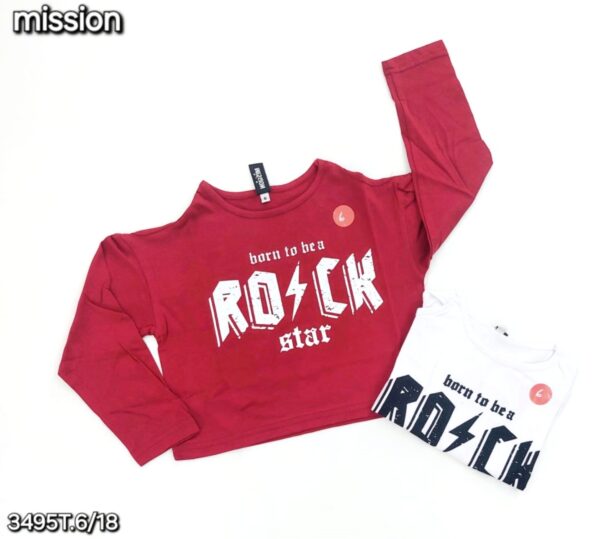 Remera Junior "Rock" con abertura en hombros - MISSION | Art.3495