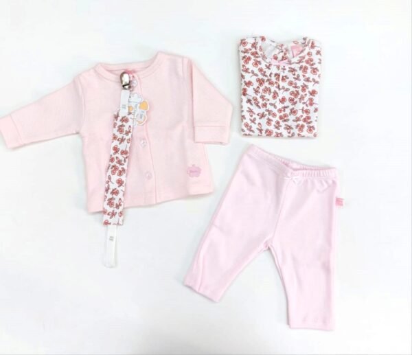 Set Ajuar mini Baby 4 piezas con porta chupete - BABY SKIN | Art.6691