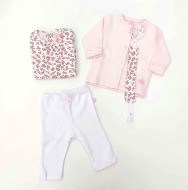 Set Ajuar mini Baby 4 piezas con porta chupete - BABY SKIN | Art.6691