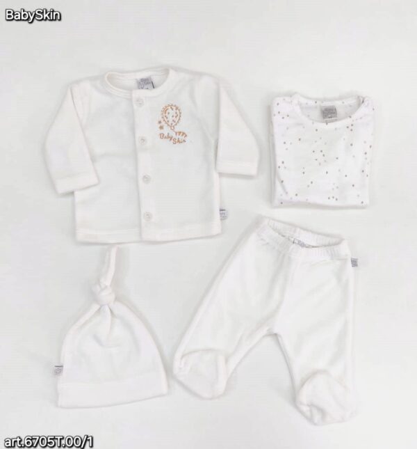 Set Ajuar mini Baby 4 piezas Plush - BABY SKIN | Art.6705