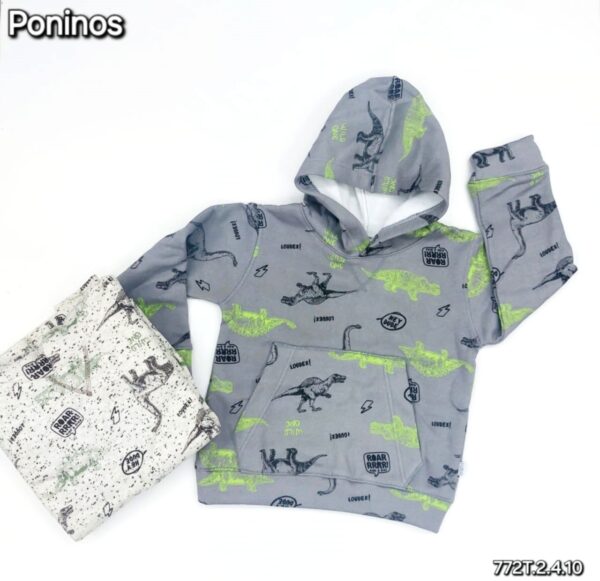 Buzo Junior Varón frisa estampado - PONINOS | Art.772